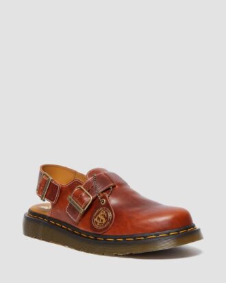 JORGE Made in England Classic Leather Slingback Mules