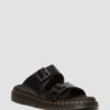 Josef Analine Leather Buckle Slide Sandals