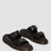 Josef Analine Leather Buckle Slide Sandals