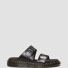 Josef Analine Leather Buckle Slide Sandals