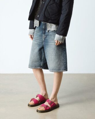 JOSEF Nubuck Leather Slide Sandals