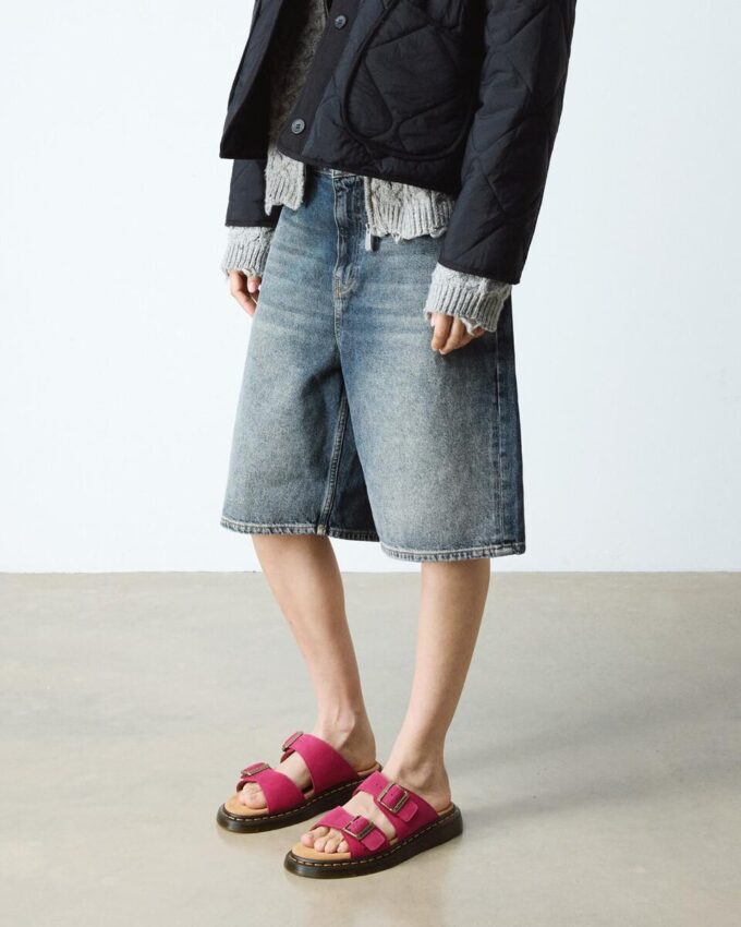 JOSEF Nubuck Leather Slide Sandals