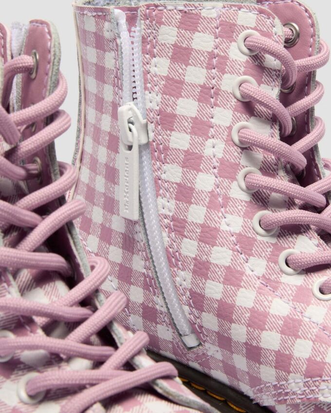 JUNIOR 1460 Gingham Leather Boots JUNIOR 1460 Gingham Leather Boots
