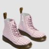 JUNIOR 1460 Gingham Leather Boots JUNIOR 1460 Gingham Leather Boots
