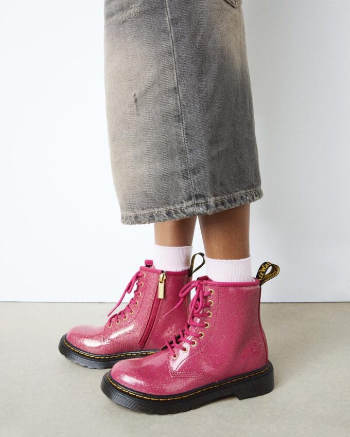 JUNIOR 1460 GLITTER PATENT LEATHER BOOTS JUNIOR 1460 GLITTER PATENT LEATHER BOOTS