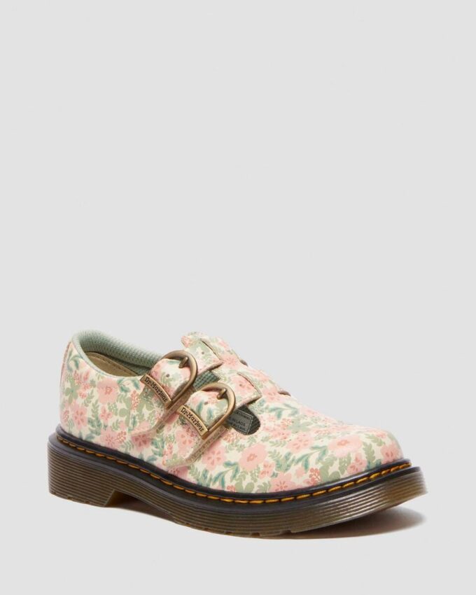 Junior 8053 Floral Leather Mary Jane Shoes Junior 8053 Floral Leather Mary Jane Shoes