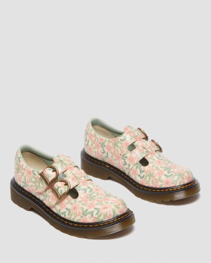 Junior 8053 Floral Leather Mary Jane Shoes Junior 8053 Floral Leather Mary Jane Shoes
