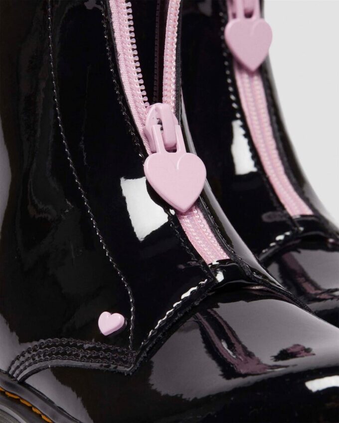 Junior Heart Nappa Patent Leather Pull-on Boots Junior Heart Nappa Patent Leather Pull-on Boots
