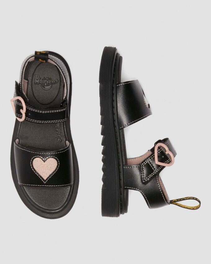 Junior Marlowe Hearts Leather Sandals Junior Marlowe Hearts Leather Sandals