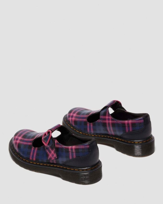 JUNIOR POLLEY II Pink Tartan Mary Jane Shoes JUNIOR POLLEY II Pink Tartan Mary Jane Shoes
