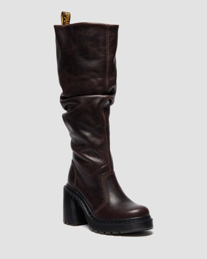 Kasey Kinsley Leather Knee High Heeled Boots Kasey Kinsley Leather Knee High Heeled Boots