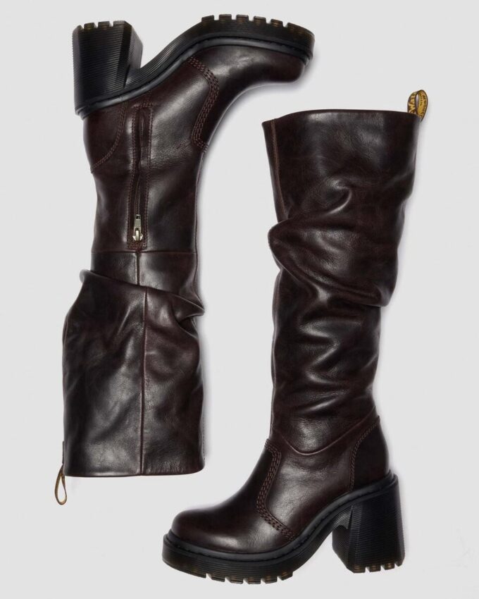 Kasey Kinsley Leather Knee High Heeled Boots Kasey Kinsley Leather Knee High Heeled Boots