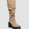 KASEY Suede Knee High Heeled Boots KASEY Suede Knee High Heeled Boots