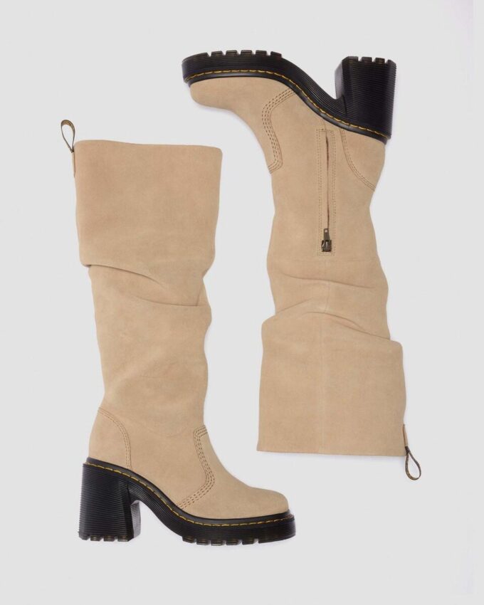 KASEY Suede Knee High Heeled Boots KASEY Suede Knee High Heeled Boots