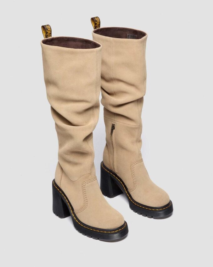 KASEY Suede Knee High Heeled Boots KASEY Suede Knee High Heeled Boots