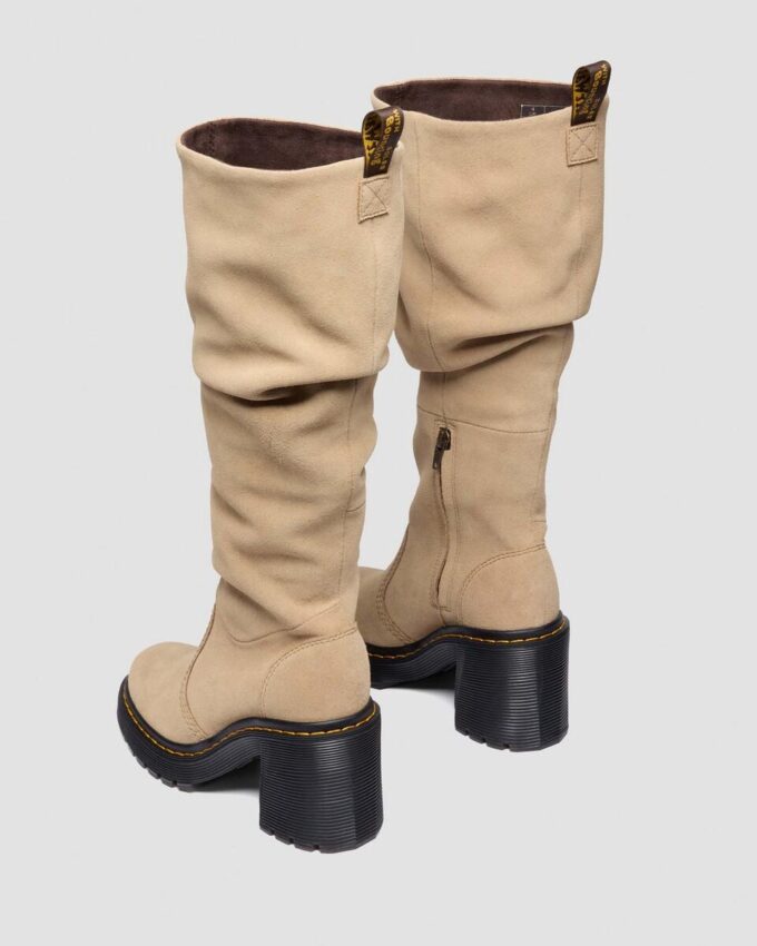 KASEY Suede Knee High Heeled Boots KASEY Suede Knee High Heeled Boots