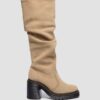 KASEY Suede Knee High Heeled Boots KASEY Suede Knee High Heeled Boots