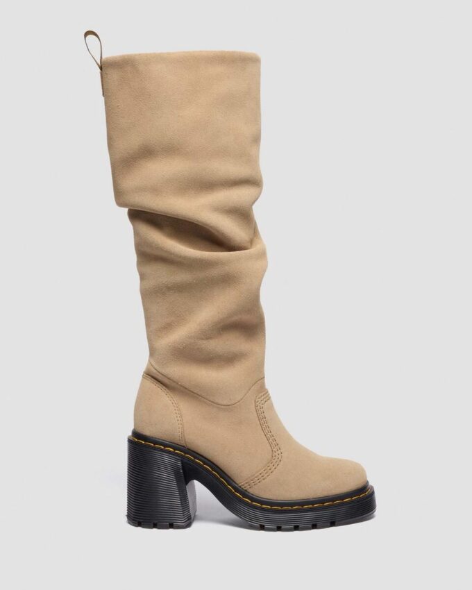 KASEY Suede Knee High Heeled Boots KASEY Suede Knee High Heeled Boots