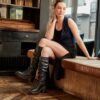 Kasey Virginia Leather Tall Heeled Boots Kasey Virginia Leather Tall Heeled Boots