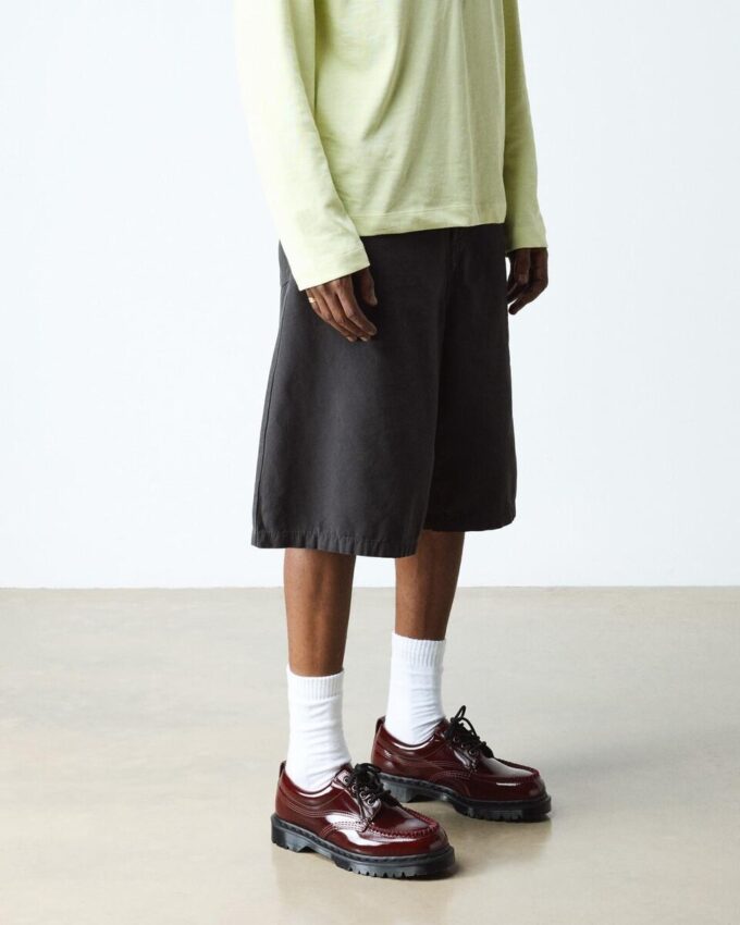 Lowell Lacquered Leather Moc Toe Shoes
