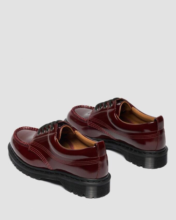 Lowell Lacquered Leather Moc Toe Shoes