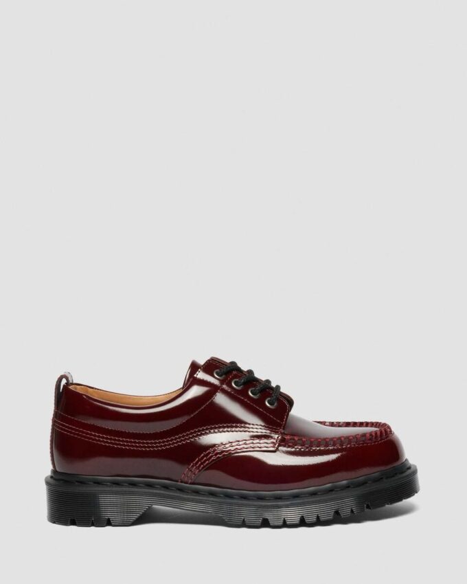 Lowell Lacquered Leather Moc Toe Shoes