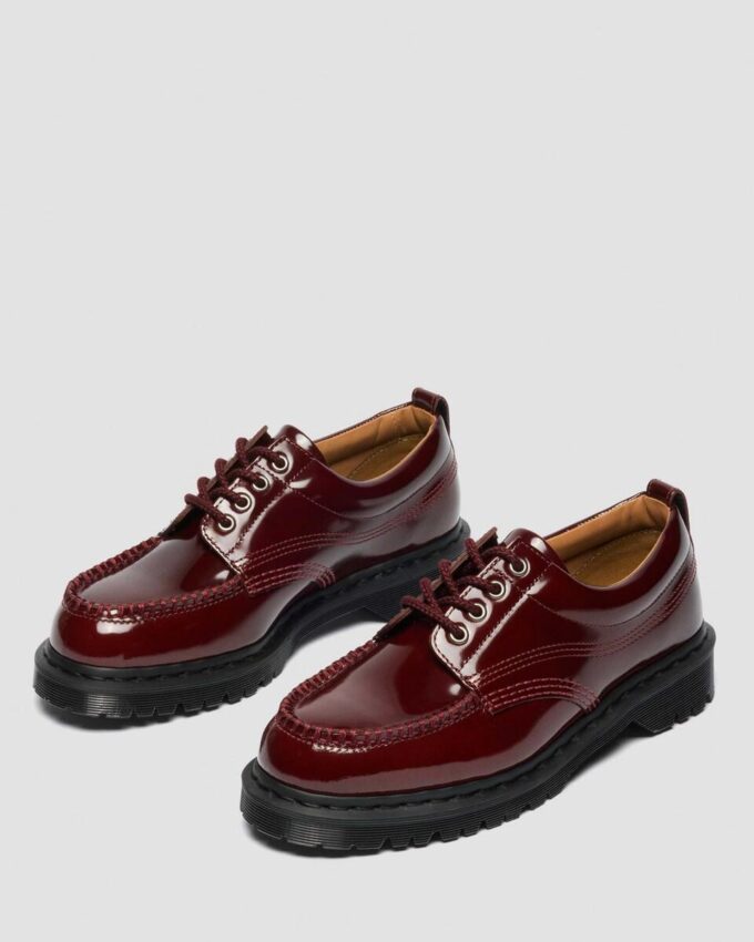 Lowell Lacquered Leather Moc Toe Shoes