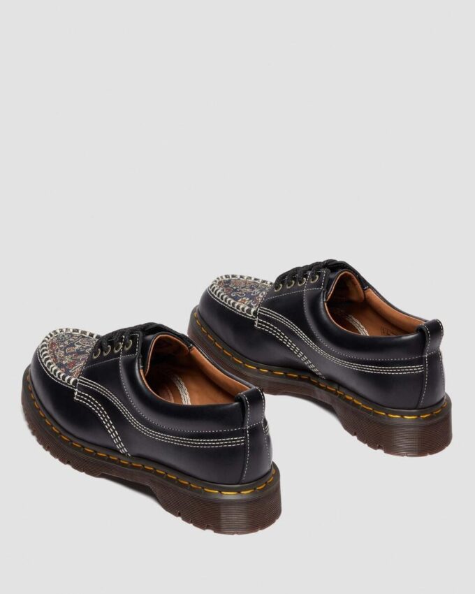 Lowell Leather & Jacquard Lace Up Moc Toe Shoes Lowell Leather & Jacquard Lace Up Moc Toe Shoes