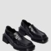 MAYBOLE LOAFER Square Toe Ruched Leather Loafers MAYBOLE LOAFER Square Toe Ruched Leather Loafers