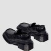 MAYBOLE LOAFER Square Toe Ruched Leather Loafers MAYBOLE LOAFER Square Toe Ruched Leather Loafers