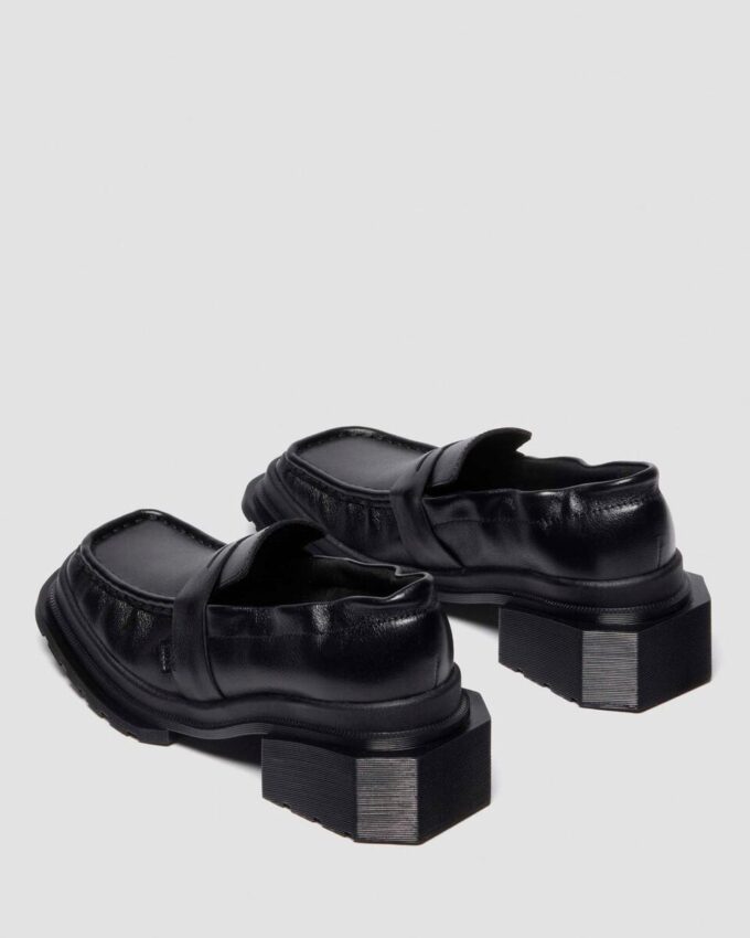 MAYBOLE LOAFER Square Toe Ruched Leather Loafers MAYBOLE LOAFER Square Toe Ruched Leather Loafers