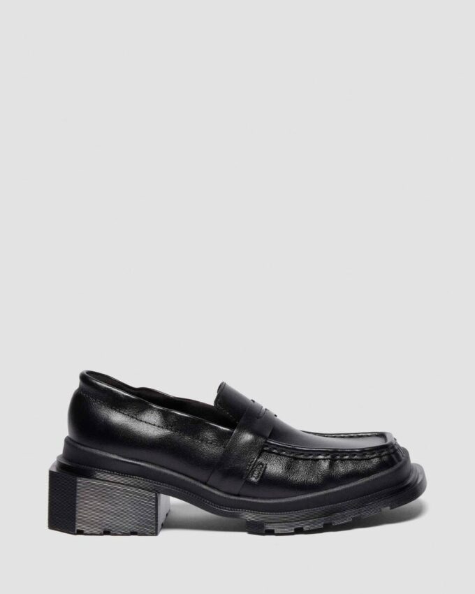 MAYBOLE LOAFER Square Toe Ruched Leather Loafers MAYBOLE LOAFER Square Toe Ruched Leather Loafers