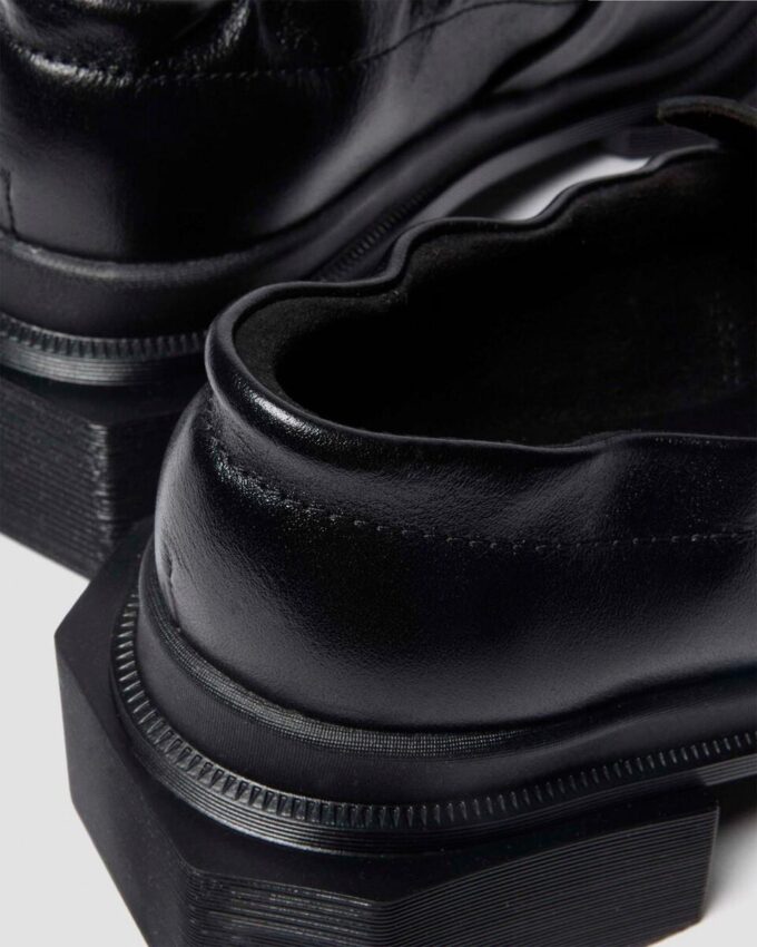 MAYBOLE LOAFER Square Toe Ruched Leather Loafers MAYBOLE LOAFER Square Toe Ruched Leather Loafers