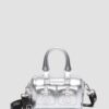 Mini Top Handle Bag Silver Patent Leather Bag Mini Top Handle Bag Silver Patent Leather Bag