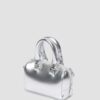 Mini Top Handle Bag Silver Patent Leather Bag Mini Top Handle Bag Silver Patent Leather Bag