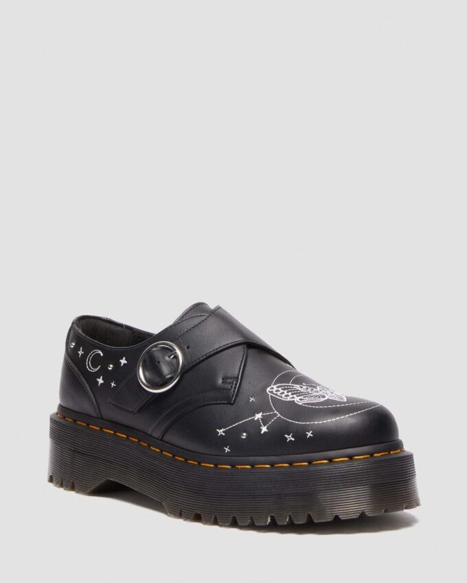 MONK CELESTIAL MOTH Leather Platform Shoes MONK CELESTIAL MOTH Leather Platform Shoes