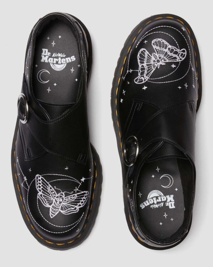 MONK CELESTIAL MOTH Leather Platform Shoes MONK CELESTIAL MOTH Leather Platform Shoes