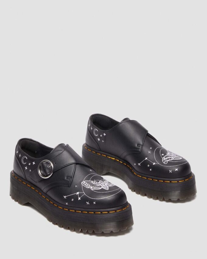 MONK CELESTIAL MOTH Leather Platform Shoes MONK CELESTIAL MOTH Leather Platform Shoes
