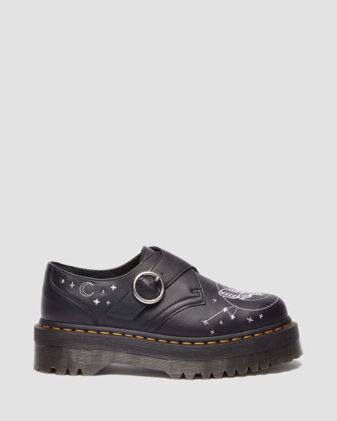 MONK CELESTIAL MOTH Leather Platform Shoes MONK CELESTIAL MOTH Leather Platform Shoes