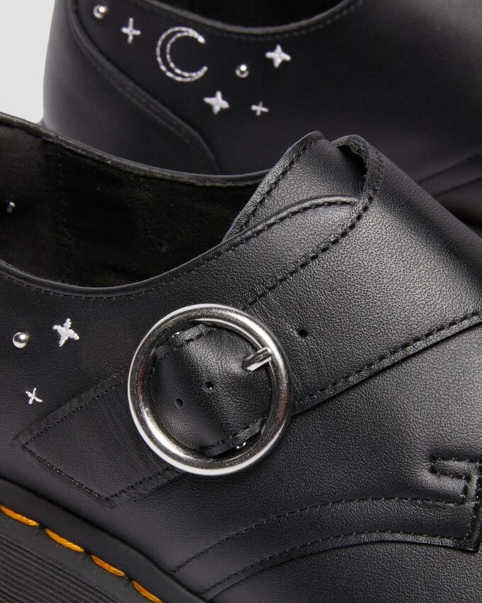 MONK CELESTIAL MOTH Leather Platform Shoes MONK CELESTIAL MOTH Leather Platform Shoes