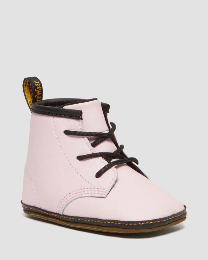 Newborn 1460 Auburn Leather Booties Newborn 1460 Auburn Leather Booties