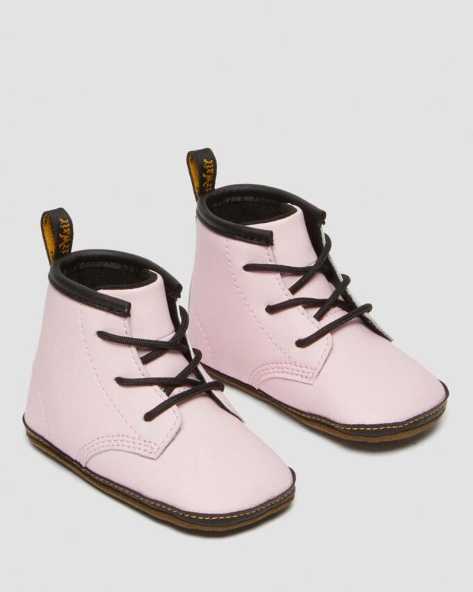 Newborn 1460 Auburn Leather Booties Newborn 1460 Auburn Leather Booties