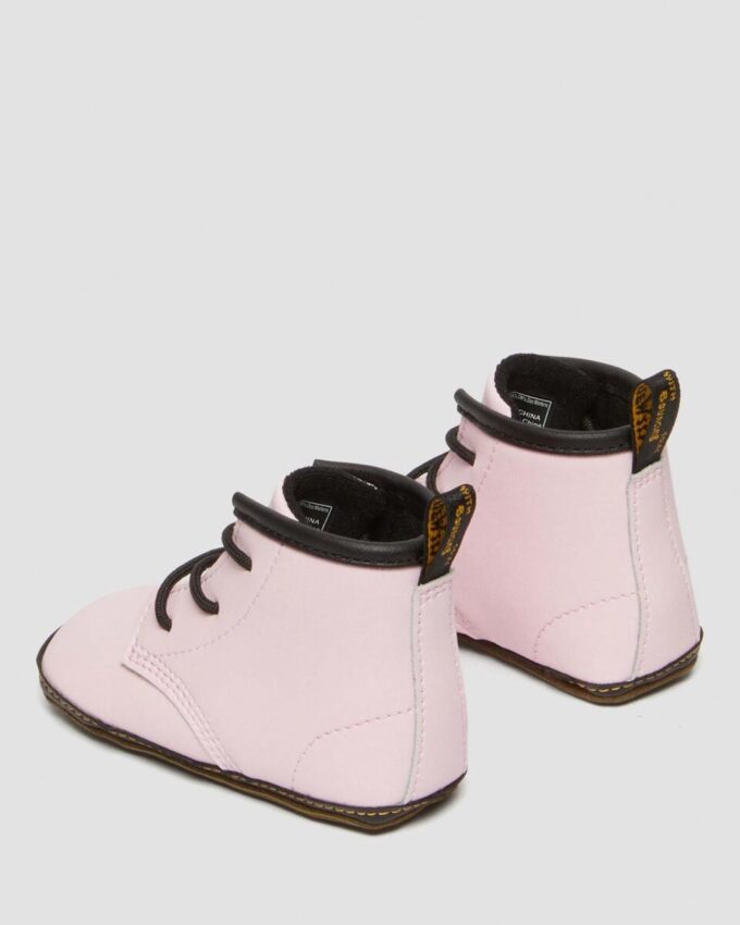 Newborn 1460 Auburn Leather Booties Newborn 1460 Auburn Leather Booties