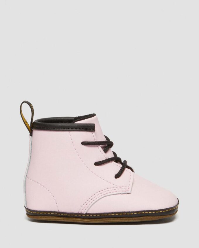 Newborn 1460 Auburn Leather Booties Newborn 1460 Auburn Leather Booties