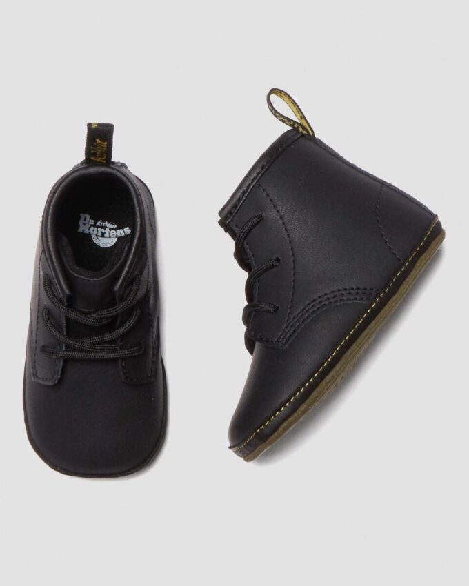 Newborn 1460 Auburn Leather Booties Newborn 1460 Auburn Leather Booties