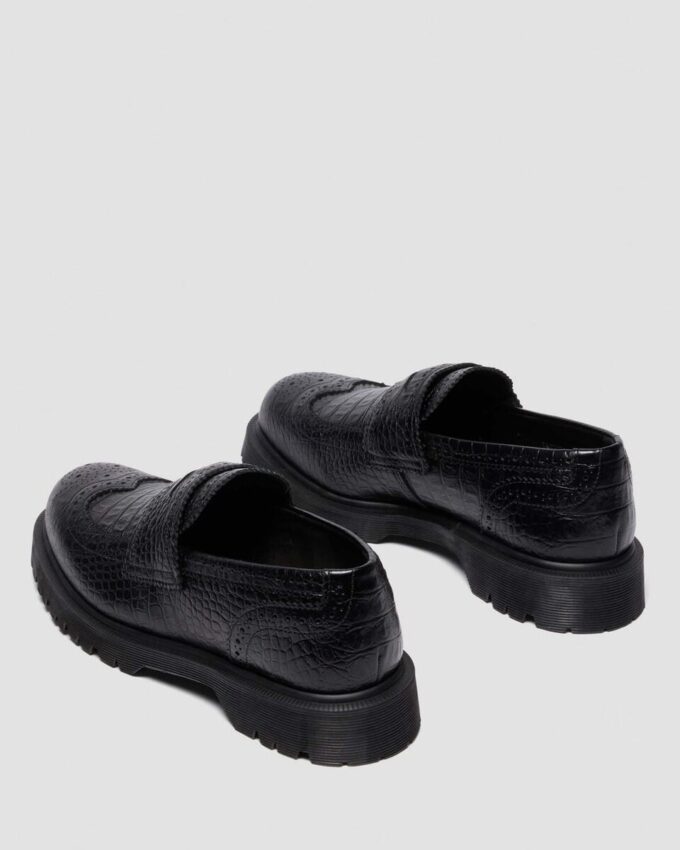 PENTON BROGUE Emboss Leather Loafers