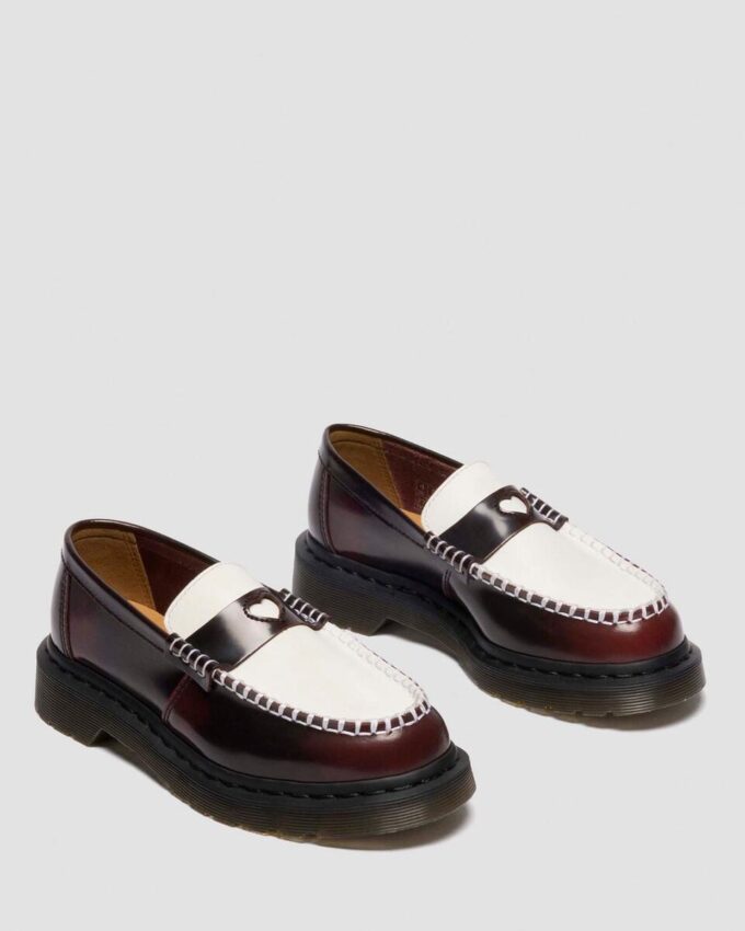 Penton Heart Two Tone Arcadia Rub Off Leather Loafers Penton Heart Two Tone Arcadia Rub Off Leather Loafers