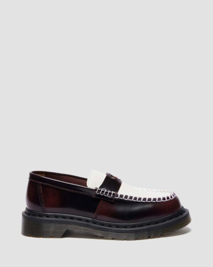 Penton Heart Two Tone Arcadia Rub Off Leather Loafers Penton Heart Two Tone Arcadia Rub Off Leather Loafers