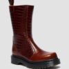REJENA Croc Emboss Leather Boots REJENA Croc Emboss Leather Boots