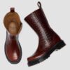 REJENA Croc Emboss Leather Boots REJENA Croc Emboss Leather Boots